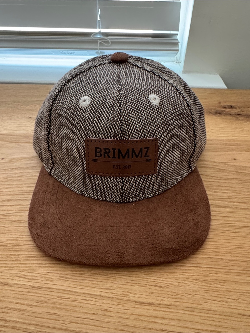 Brixton Brown and Cream Kids Brim Hat